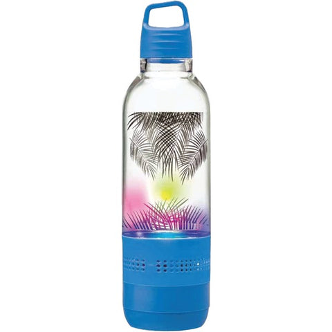 Holographic Light Water Bottle with Integrated Bluetooth(R) Speaker (Blue)