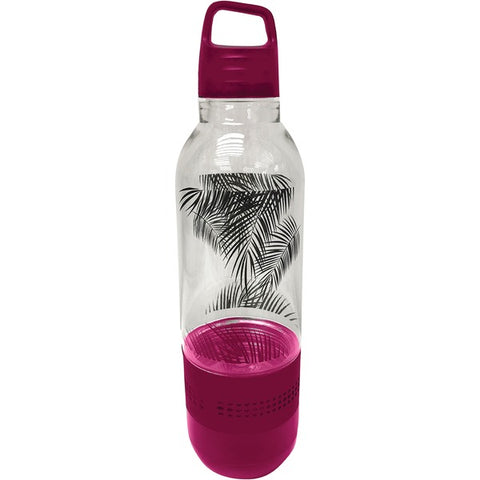 Holographic Light Water Bottle with Integrated Bluetooth(R) Speaker (Pink)