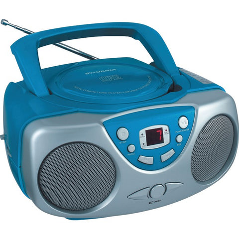 Portable CD Boom Box with AM-FM Radio (Blue)