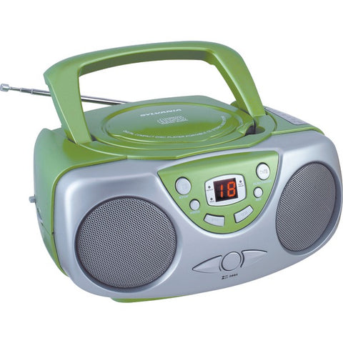 Portable CD Boom Box with AM-FM Radio (Green)