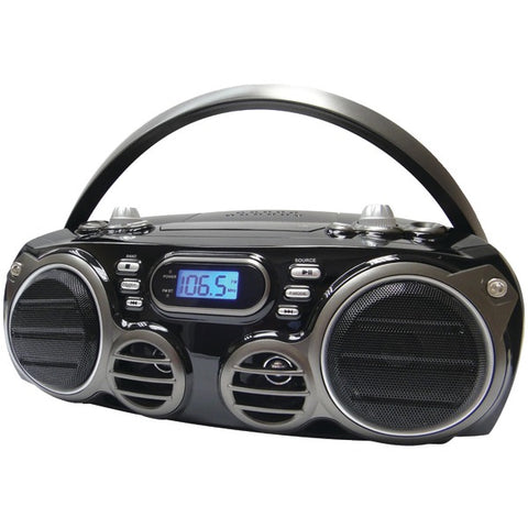 Bluetooth(R) Portable CD Radio Boom Box with AM-FM Radio