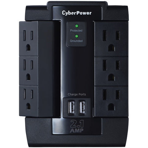 P600WSURC1 Home Office Surge-Protector Swivel Wall Tap with 2 USB Ports