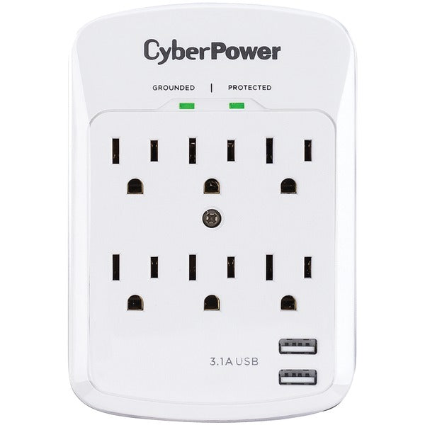 P600WU Professional Surge-Protector Wall Tap with 2 USB Ports