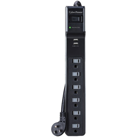 P604URC1 Home Office Surge-Protector 6-Outlet Power Strip with 2 USB Ports, 4-Foot Cord