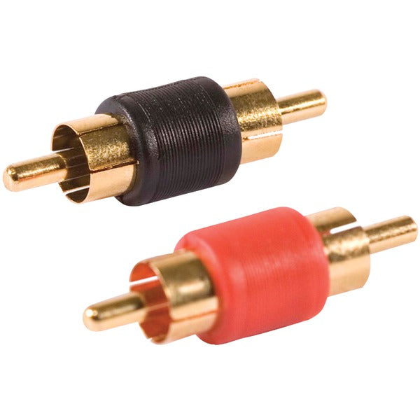 Plastic-Grip Gold Barrel Connectors, 2 pk (Male-Male)