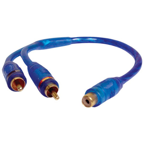 Competition Series Double-Shielded RCA Y-Adapter (1 Female to 2 Males)