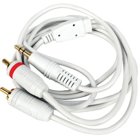 Portable MP3 Y-Adapter, 5ft (2 Male RCAs to Stereo 3.5mm Male)