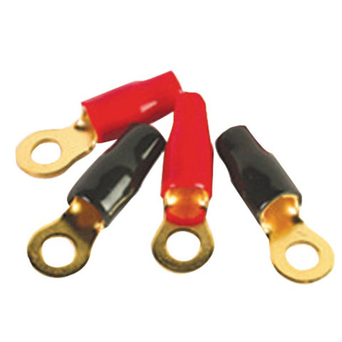 8-Gauge 5-16" Gold-Plated Ring Terminals, 4 pk