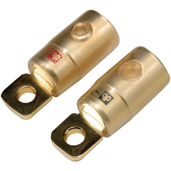 5-16" Gold Ring Terminals, 2 pk (0 Gauge)