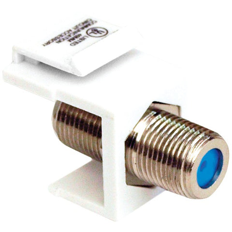 Keystone Jack with 2.4GHz F-Connector (White)