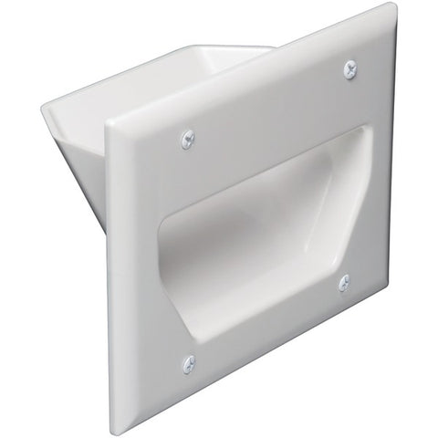 3-Gang Recessed Cable Plate (White)