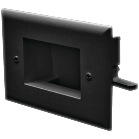 Easy-Mount Recessed Low-Voltage Cable Plate (Black)