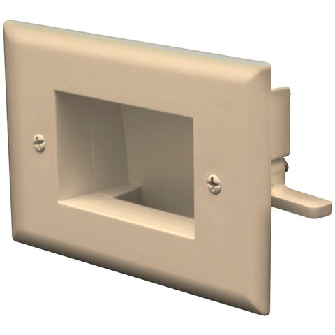 Easy-Mount Recessed Low-Voltage Cable Plate (Light Almond)