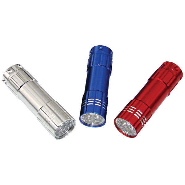 23-Lumen 9-LED Aluminum Flashlights, 3 pk