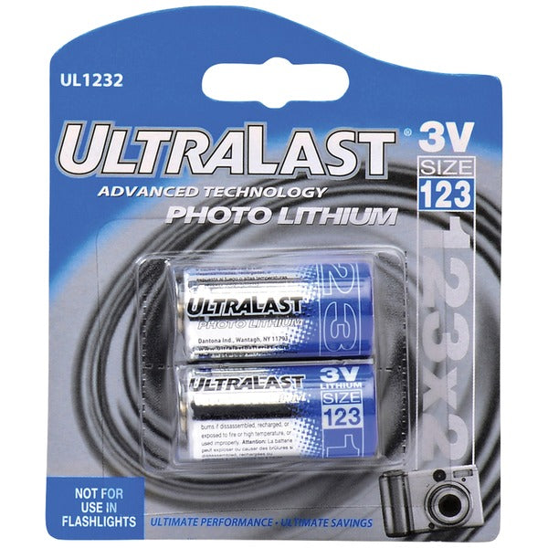 NABC UltraLast UL123-2 Lithium Photo Camera Battery