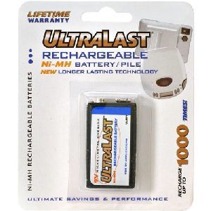 NABC UltraLast UL9V Nickel-Metal Hydride General Purpose Battery