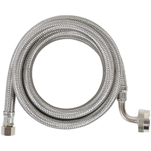 Braided Stainless Steel Dishwasher Connector with Elbow, 4ft