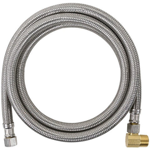 Braided Stainless Steel Dishwasher Connector with Elbow, 5ft