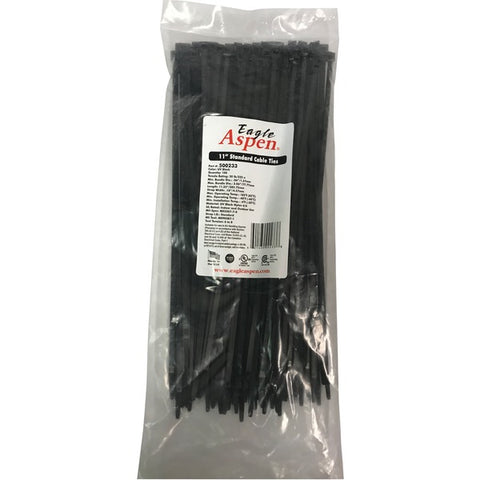 Temperature-Rated Cable Ties, 100 pk (Black, 11")