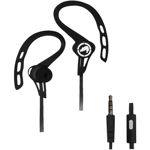 Rush Sport Earbuds with Microphone (Black)