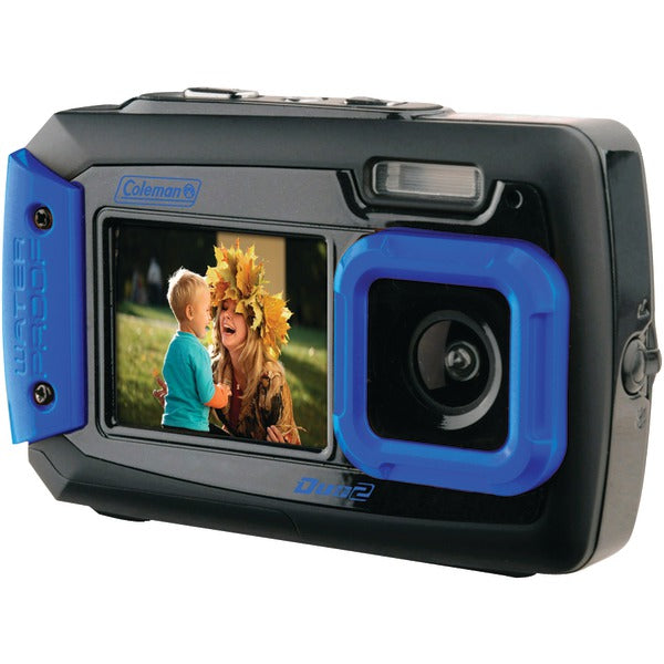 20.0-Megapixel Duo2 Dual-Screen Waterproof Digital Camera (Blue)