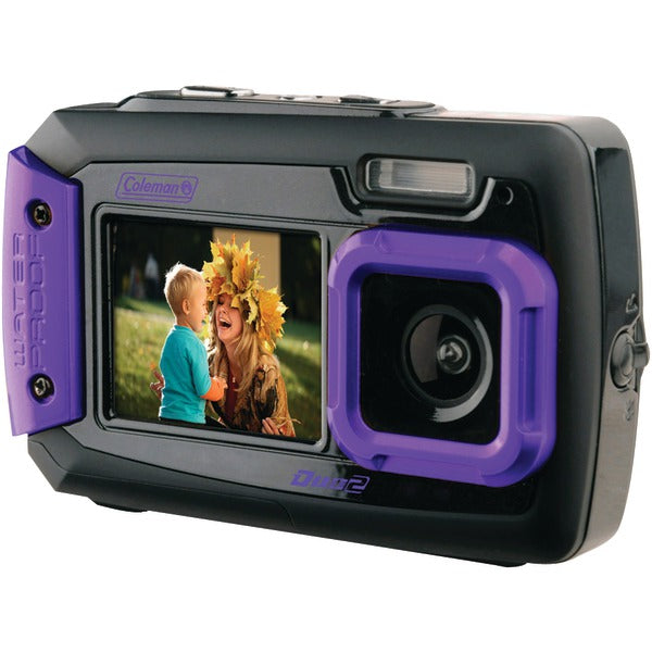 20.0-Megapixel Duo2 Dual-Screen Waterproof Digital Camera (Purple)