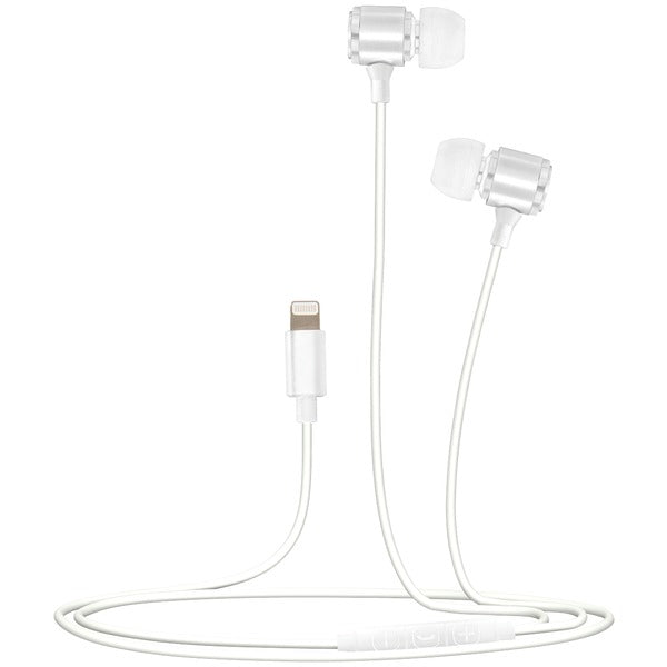 High-Fidelity In-Ear Earbuds with Microphone and Lightning(R) Connectivity