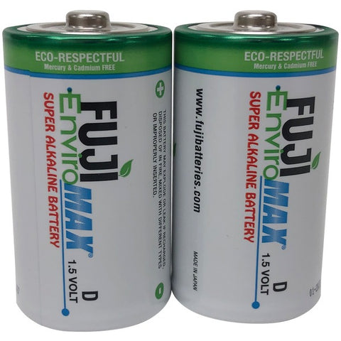 EnviroMax(TM) D Super Alkaline Batteries, 2 pk