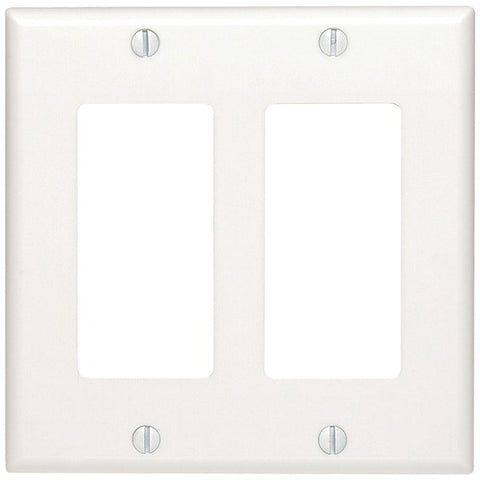 Residential-Grade Decor Wall Plates (Dual gang; White)
