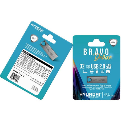 Hyundai Bravo Deluxe SPACE GRAY Keychain USB 2.0 Flash Drive 32GB Metal