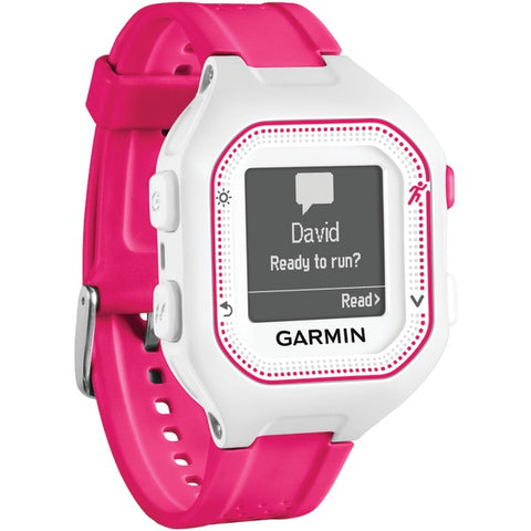 Forerunner(R) 25 GPS Running Watch (Small; White-Pink)