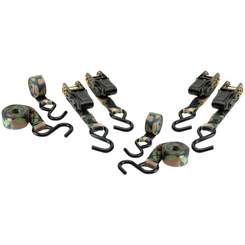 Camouflage Ratchet Tie Down, 4-Pack