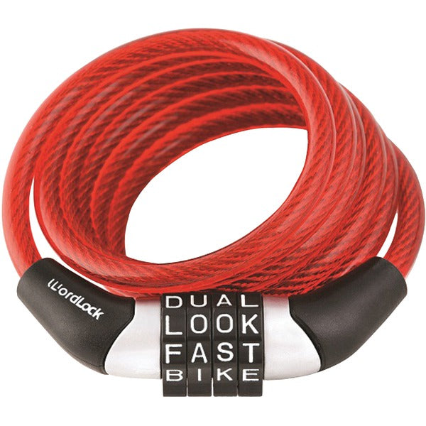 Combination Non-Resettable Cable Lock (Red)