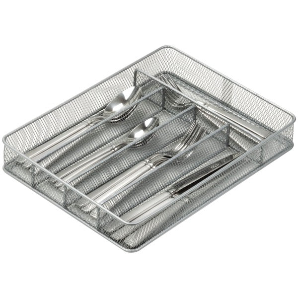 5-Compartment Steel Mesh Cutlery Tray