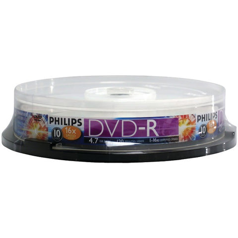 4.7GB 16x DVD-Rs (10-ct Cake Box Spindle)