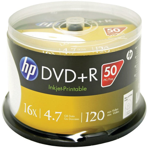 4.7GB Printable DVD+Rs, 50-ct Spindle