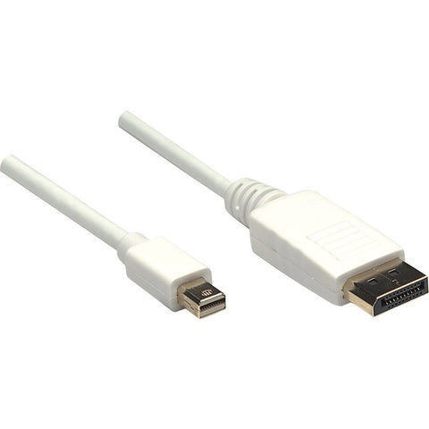 Manhattan Mini DisplayPort Male to DisplayPort Male Monitor Cable, 3', White