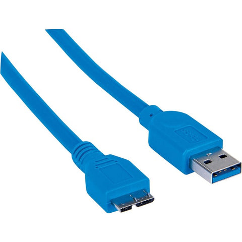 Manhattan SuperSpeed USB A Male-B Male Cable, 2m, Blue, Retail Package