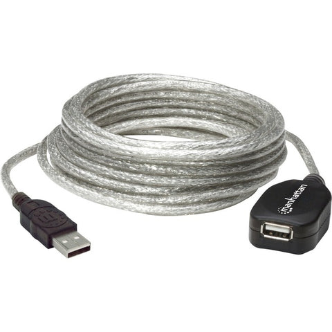 Manhattan Hi-Speed A Male-A Female USB Active Extension Cable, 16'