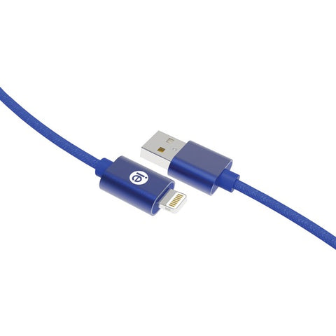 Charge & Sync Braided Lightning(R) to USB Cable, 10ft (Blue)