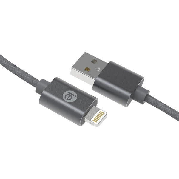 Charge & Sync Braided Lightning(R) to USB Cable, 10ft (Gray)