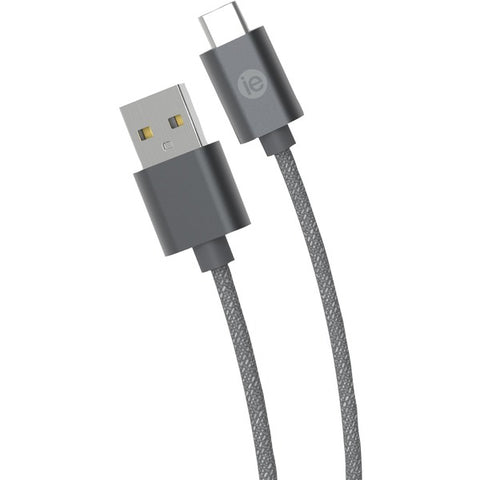 Charge & Sync Braided USB-C(TM) to USB-A Cable, 6ft (Gray)