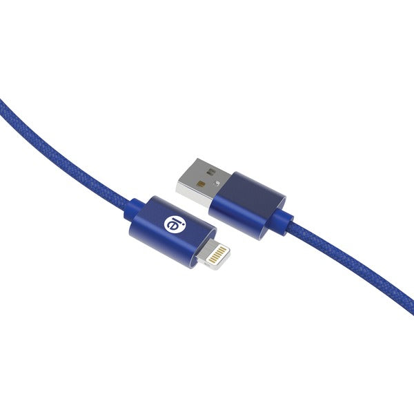 Charge & Sync Braided Lightning(R) to USB Cable, 6ft (Blue)