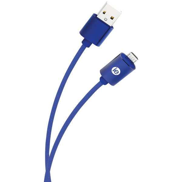 Charge & Sync Braided Micro USB to USB Cable, 6ft (Blue)