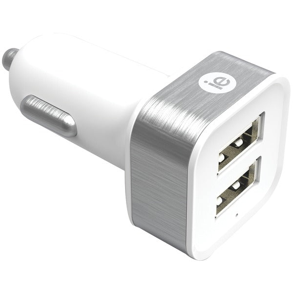2.4-Amp Dual USB Car Charger (White)