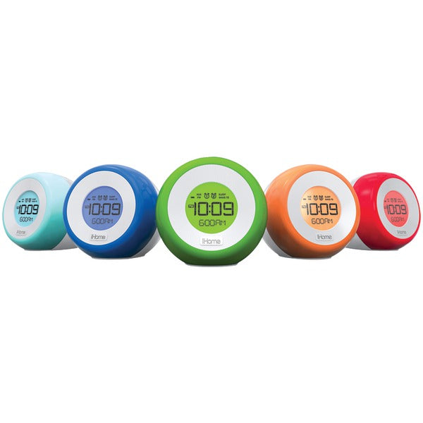 Color-Changing Dual Alarm FM Clock Radio with USB Charging