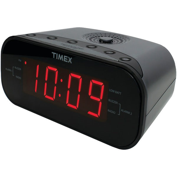 AM-FM Dual Alarm Clock Radio with Digital Tuning (Gunmetal Gray)