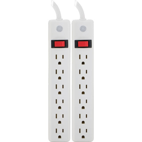6-Outlet General-Purpose Power Strips with 2ft Cord, 2 pk