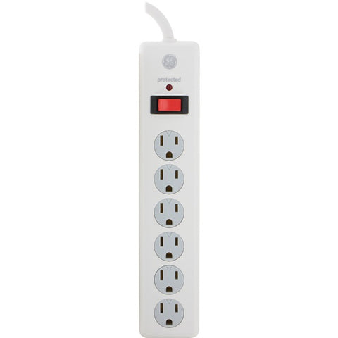 6-Outlet Surge Protector (White, 10ft Cord)