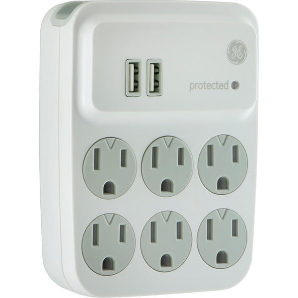 6-Outlet Surge Protector with 2 USB Charging Ports